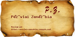 Pávlai Zenóbia névjegykártya